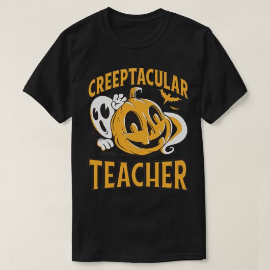 T-shirt Halloween créeptaculaire de professeur1 (Design devant)