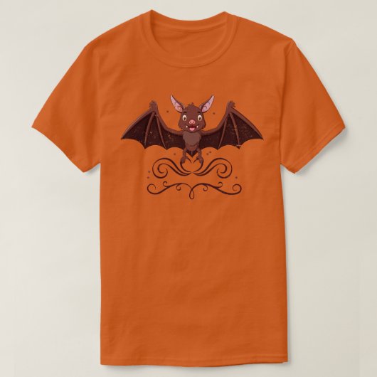 T-shirt Halloween Cute Bat (Design devant)