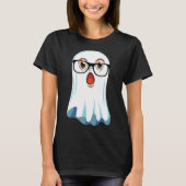 T-shirt Halloween Cute Boo Ghost En Lunettes Garçons & Fil (Devant)