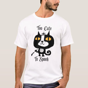 T-shirt Halloween Cute Chat Noir Trop mignon Pour Parler