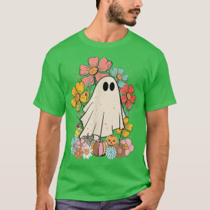 T-shirt Halloween Cute Ghost Avec Beau Jardin 374