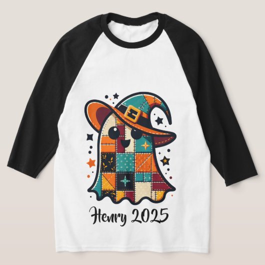T-shirt Halloween Cute Patchwork personnalisé (Poser)