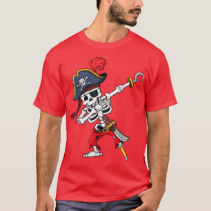 T-shirt Halloween Dabbing Pirate Skeleton Funny Dab Boys G