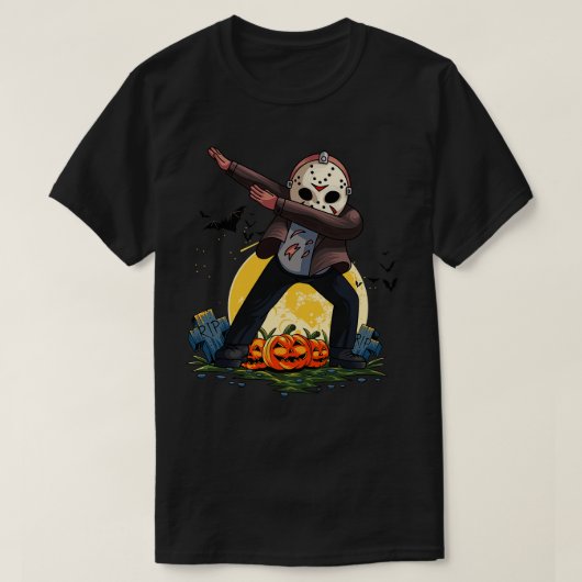 T-shirt Halloween Dabbing Serial Killer Mask (Design devant)