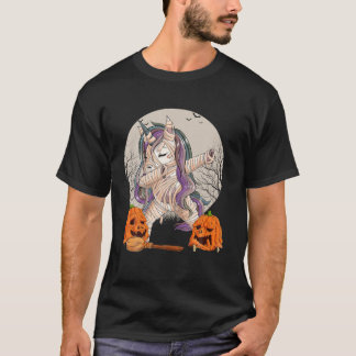 T-shirt Halloween Dabbing Unicorne Mummie mignonne Unicorn