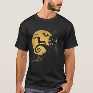 T-shirt Halloween Dachshund Weenie Wiener Moonshine Sausag