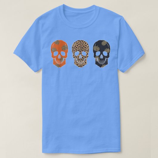 T-shirt Halloween Day Of Dead Skull 3505 (Design devant)
