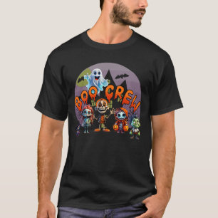 T-Shirt Halloween de Boo Crew - Cute Éffrayant Squ