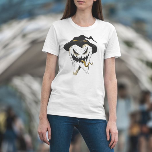 T-shirt Halloween de dent effrayant