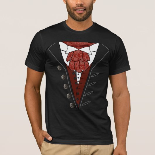 T-shirt Halloween de Dracula de foulard de smoking (Devant)