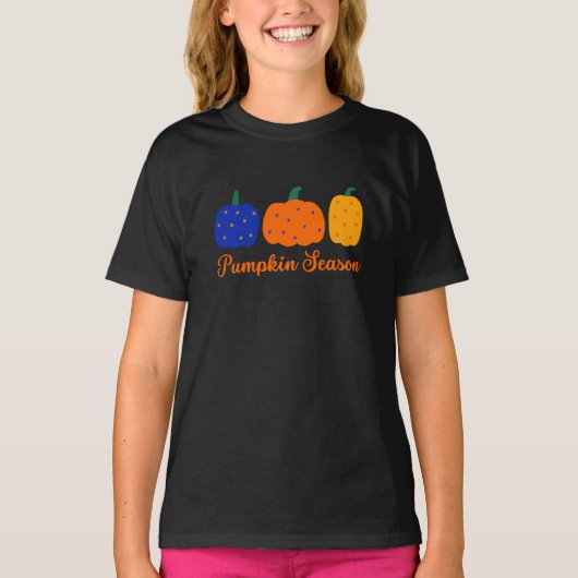 T-shirt Halloween de la saison citrouille (Devant)