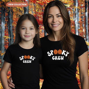 T-shirt Halloween de l'équipage éffrayant jumeler famille