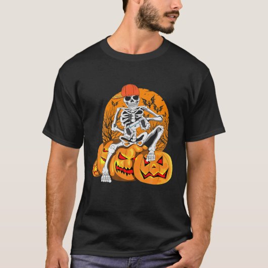 T-shirt Halloween Dead Gangster Skeleton jeu Pumskin Pum (Devant)