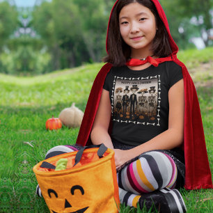 T-shirt Halloween déplaisant de la famille de squelettes