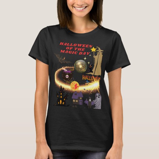 T-shirt halloween des magiciens (Devant)