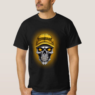 T-shirt Halloween d'horreur crânienne à Pittsburgh