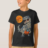 T-shirt Halloween Dinosaur maman T Rex Scary Garçons Enfan (Devant)