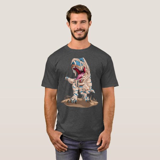 T-shirt Halloween Dinosaur Mummy (Devant entier)