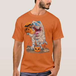 T-shirt Halloween Dinosaur T Re Skeleton Scary Boys Enfant