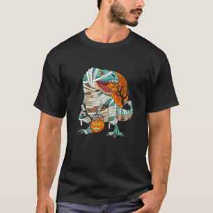 T-shirt Halloween Dinosaur T Rex Mummy Citrouille