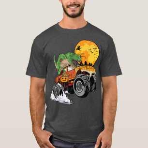 T-shirt Halloween Dinosaur Zombie Monster Truck Boys Toddl