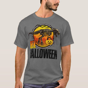 T-shirt Halloween Dinosaure T Rex Skeleton