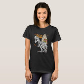 T-shirt Halloween Dinosaurs Rex Skeleton Scary Holiday Gho (Devant entier)
