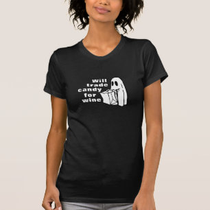 T-shirt Halloween drôle commercera la sucrerie pour le
