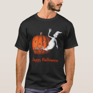 T-shirt Halloween drôle de Ghost Jack-o'-lantern