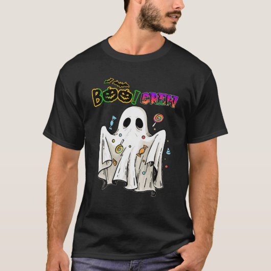 T-shirt Halloween drôle équipage de boitier super fantôme  (Devant)