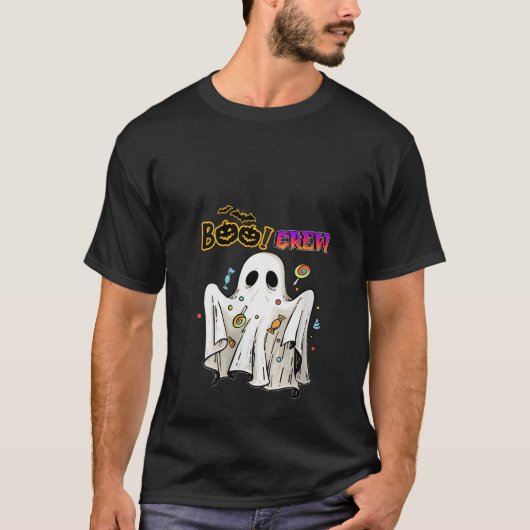 T-shirt Halloween drôle équipage de boitier super fantôme  (Devant)
