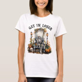 T-shirt Halloween drôle "Get In Loser", Halloween squelett (Devant)