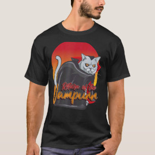 T-shirt Halloween Drôle Retour Du Chat Vampurr Vampire