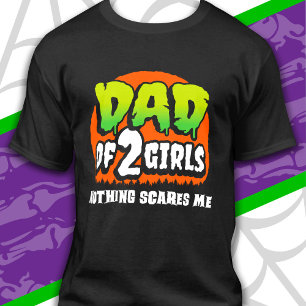 T-shirt Halloween drôle Rien ne me fait peur Papa de 2 fil