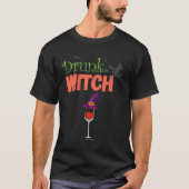 T-shirt Halloween Drunk Witch (Devant)