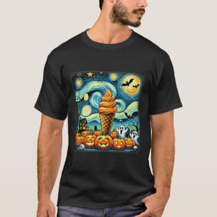 T-shirt Halloween du cône de crème glacée de nuit