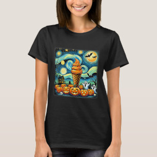 T-shirt Halloween du cône de crème glacée de nuit