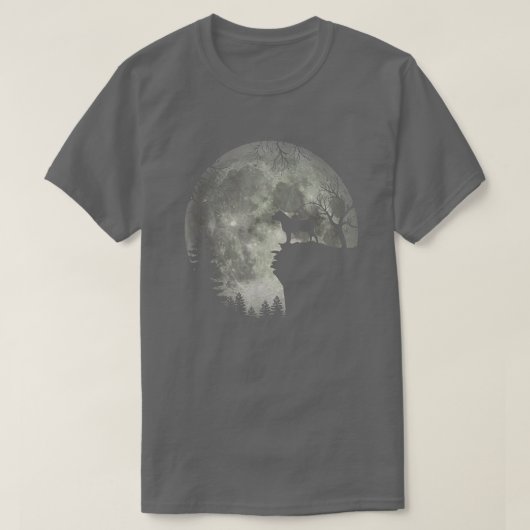T-shirt Halloween du taureau et de la lune  (Design devant)
