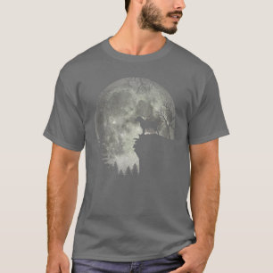 T-shirt Halloween du taureau et de la lune