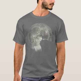 T-shirt Halloween du taureau et de la lune