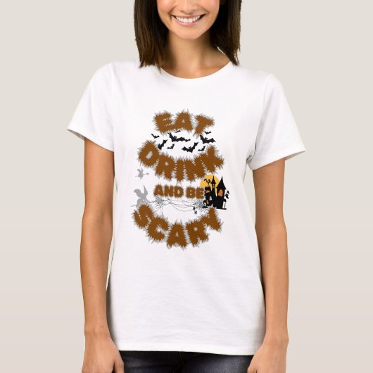 T-shirt Halloween effrayant (Devant)