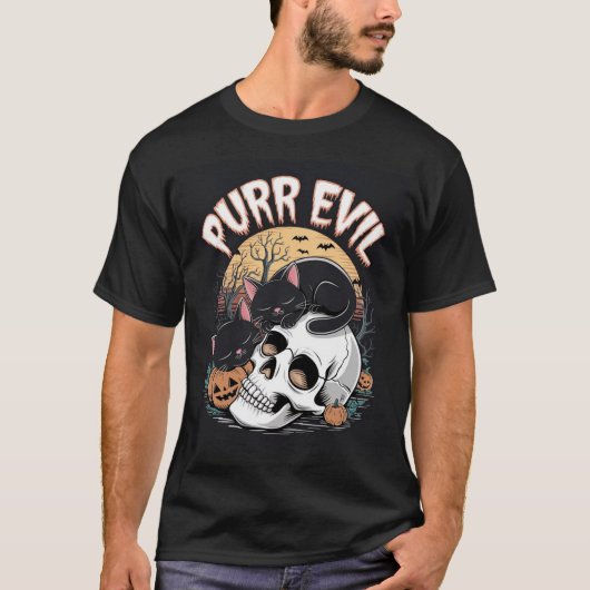 T-shirt Halloween éffrayant (Devant)