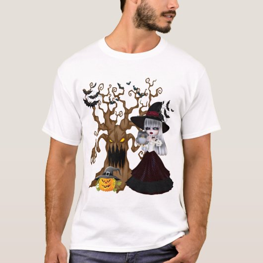 T-shirt Halloween effrayant (Devant)