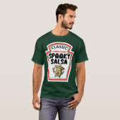 T-shirt Halloween Éffrayant Avocado Danser Salsa Sauce ver (Devant entier)
