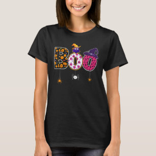 T-shirt Halloween effrayant Boo Owl Sorcière Casquette Spi