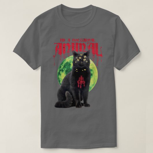 T-shirt Halloween effrayant Chat Horreur Halloween nuit de (Design devant)