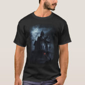 T-shirt Halloween effrayant château lune lumière nuit effr (Devant)