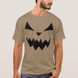 T-shirt Halloween Éffrayant Citrouille Jack-o'-lantern