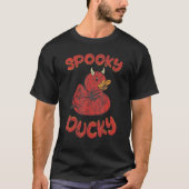 T-shirt Halloween éffrayant Devil en caoutchouc canard (Devant)