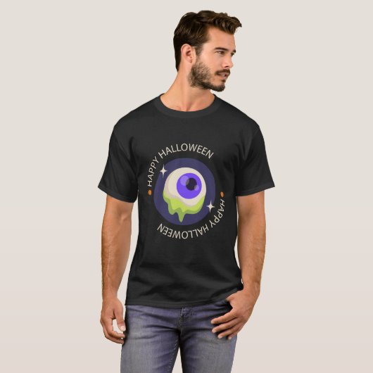 T-shirt Halloween éffrayant Eyeball heureux (Devant entier)